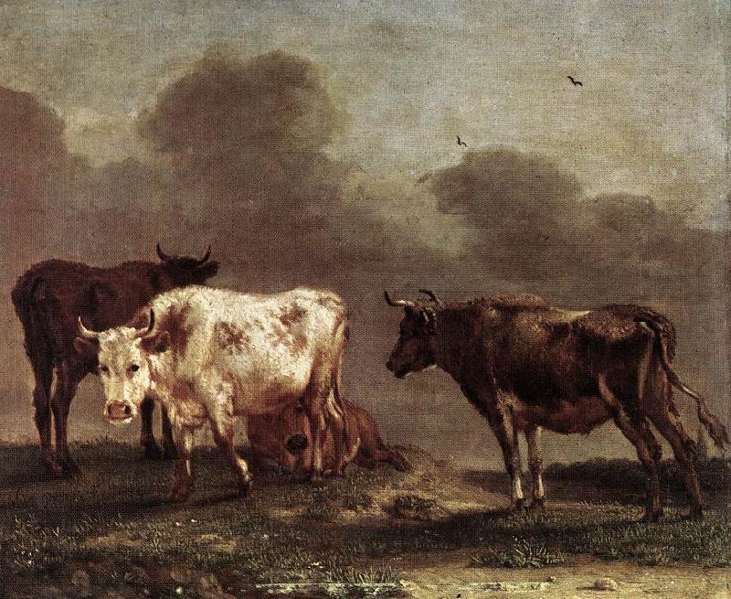 POTTER, Paulus Cows in a Meadow af Germany oil painting art